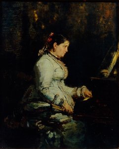 Donna al pianoforte a coda da Ilya Efimovich Repin
