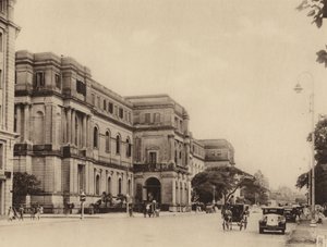 Il Museo Indiano e Chowringhee Road guardando verso sud (foto b/n) da Indian photographer