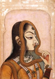Una bella donna, incorniciata da un arco da Indian School