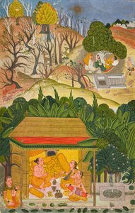 Un mese estivo, foglio da un Baramasa, c.1750