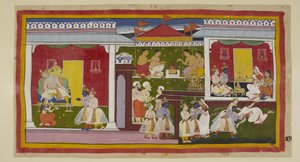 Rama accetta il suo esilio con perfetta equanimità, e lui e Laksmana salutano Kaikeyi e Dasaratha, che con la testa china e lo sguardo distolto non riesce a guardare suo figlio. Lui e Laksmana lasciano il palazzo di Kaikeyi
