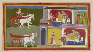 Sumantra ritorna ad Ayodhya e entra nel palazzo per dare l