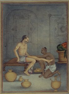 Un uomo con il suo servo Ghulam, da 