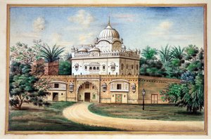Tempio Akali Amritsar, dal Regno del Punjab, i suoi Sovrani e Capi, volume II, un volume di 30 studi ad acquerello di un artista indiano non identificato, c.1840 da Indian School