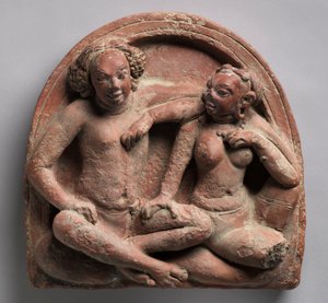 Coppia amorosa: Mithuna, Ahichchatra, Uttar Pradesh India del Nord, ca 320-550 da Indian School