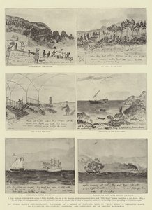 Autobiografia di uno Schiavo Indiano, Facsimili di una Serie di Schizzi realizzati da "Billy King", uno Schiavo Liberato, per illustrare la sua Cattura, Prigionia e Liberazione da parte di una Nave da Guerra Inglese da Indian School