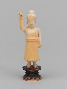 Pedone nero, pezzo degli scacchi, India, circa 1820 da Indian School