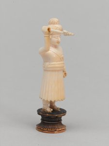 Pedone nero, pezzo degli scacchi, India da Indian School