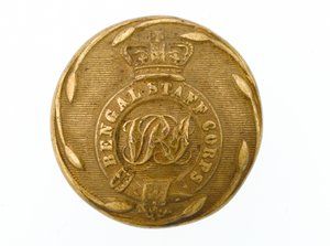 Bottone, Corpo di Stato Maggiore del Bengala, 1861-1876 da Indian School