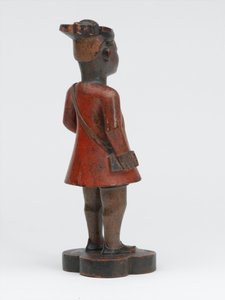 Figura scolpita in legno della scuola della Compagnia di un sepoy dell