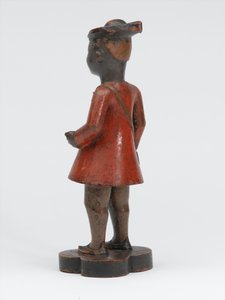 Figura scolpita in legno della scuola della Compagnia di un sepoy dell
