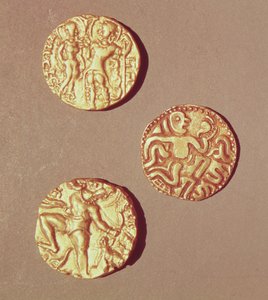 Dinar di Kumargupta I (425-454) Chandragupta I (320-335) e Sri Rajray (oro)