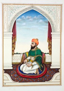 Fakir Syad Aziz-o-Deen, dal Regno del Punjab, i suoi Sovrani e Capi, volume I, un volume di 27 studi ad acquerello di un artista indiano non identificato, c.1840 da Indian School