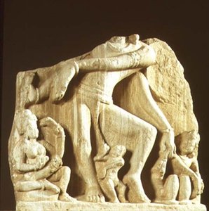 Figura di Natesa, Chittorgarh, Rajasthan, dinastia Pratihara (arenaria) da Indian School