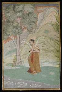 Gauri Ragini, foglio di manoscritto, fine XVIII secolo da Indian School