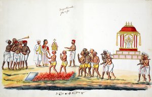 Cerimonia di camminata sul fuoco hindu