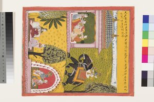 Krishna arriva dalla Radha innamorata, c.1700 da Indian School