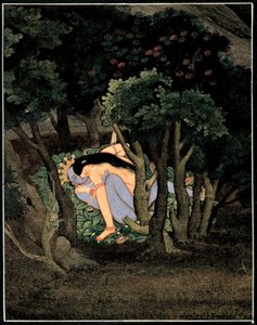 Krishna abbracciato da Radha da Indian School