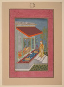 Lalita Ragini, India, Hyderabad, 1760 circa; Johnson Album 37, n. 8 (inchiostro, colori e oro su carta) da Indian School