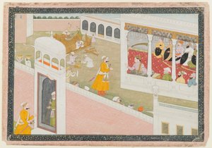 Foglia da una serie dispersa di Hamir Hath da Indian School