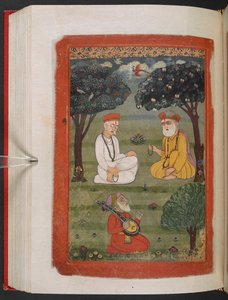 Bhagat Kabir ji e Guru Nanak Dev ji che si incontrano, illustrazione dalla 