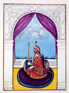 Maharajah Nao Nihal Singh, dal Regno del Punjab, i suoi Sovrani e Capi, volume I, un volume di 27 studi ad acquerello di un artista indiano non identificato, c.1840 da Indian School