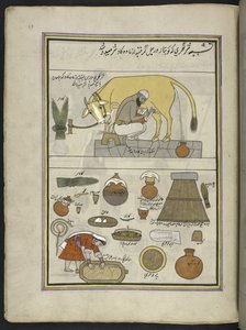 Lattaio della casta Gujar e moglie da Indian School