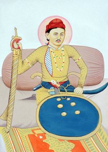 Miniatura del Maharaja Rana Zalim Singh Jhalawar da Indian School