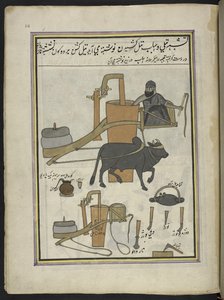 Frantoiano, 86 disegni rilegati in un volume che raffigurano mestieri e occupazioni in Kashmir, artigiani al lavoro con i loro strumenti e attrezzature, di un artista del Kashmir, probabilmente a Srinagar, c.1850-60 da Indian School