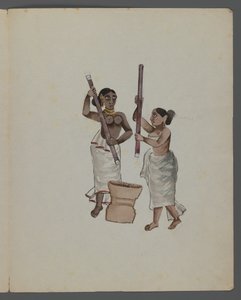 Uno di una serie di nove immagini che mostrano indiani in diverse professioni da Indian School
