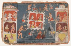 Pagina da una serie dispersa del Bhagavata Purana, c.1610-1650 da Indian School