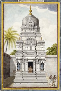 Parte del Tempio di Jambukeshvara, Srirangam, Tamil Nadu, c. 1800 da Indian School