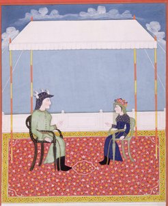 Ritratto di una coppia coloniale inglese da Indian School
