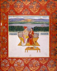 Principe Sudjakoulikan con una dama da Indian School