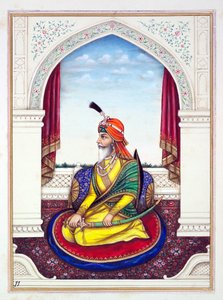 Rajah Chattar Singh, dal Regno del Punjab, i suoi Sovrani e Capi, volume I, un volume di 27 studi ad acquerello di un artista indiano non identificato, c.1840 da Indian School