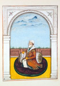 Rajah Dina Nath-Bahadur, dal Regno del Punjab, i suoi Sovrani e Capi, volume I, un volume di 27 studi ad acquerello di un artista indiano non identificato, c.1840 da Indian School