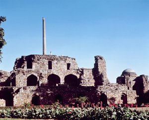 Rovine della cittadella Kotla Firuz Shah, fondata da Firuz Shah Tughluq (1351-88) da Indian School