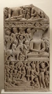 Scene dalla vita del Buddha, Sarnath, Uttar Pradesh