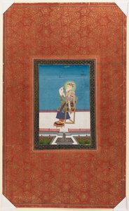 Shah Jahan con un falco, 1875-1900 da Indian School