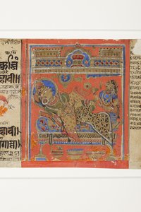 La Brahmani Devananda sul suo divano, dal Kalpasutra