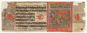 La Brahmani Devananda sul suo divano, dal Kalpasutra