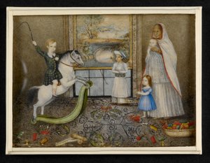 I figli di Sir John e Lady Login con la loro Ayah e compagno di giochi indiano, c.1846 da Indian School
