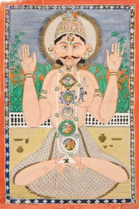 Il corpo sottile e i chakra, Punjab Hills, c.1850