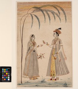 Due donne sotto un albero, c.1750 da Indian School
