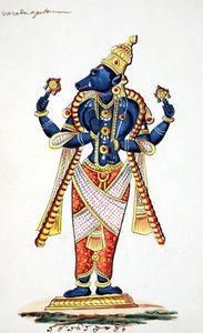 Varaha, avatar cinghiale di Vishnu da Indian School