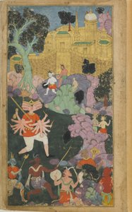 Ravana e le sue forze prendono posizione davanti alla città da Indian School