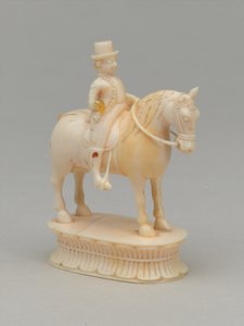 Cavaliere bianco, pezzo degli scacchi, India, circa 1820