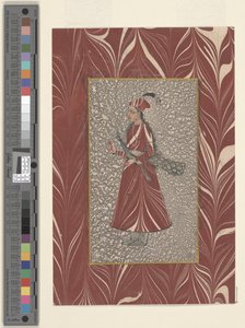 Donna che tiene un pavone, Bijapur, c.1660 da Indian School