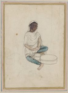 Donna che macina il grano da Indian School