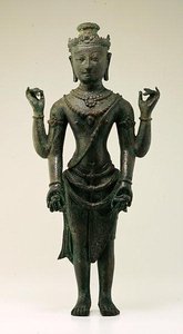 Figura di Vishnu, da Giava (bronzo) da Indonesian School